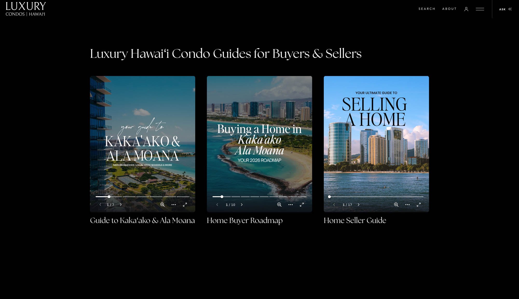Guides page on Luxury Condos HI